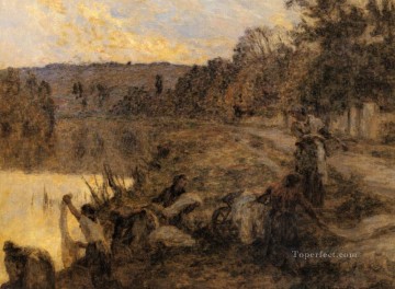 ラヴーズ・オ・ソワールの田園風景 農民レオン・オーギュスタン・レルミット Oil Paintings